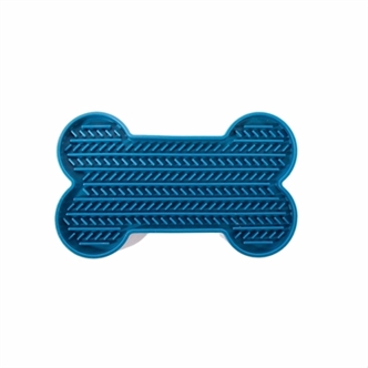 MARTIN LIKMAT BOT MET ZUIGNAPPEN SILICONEN BLAUW 22X13X2 CM