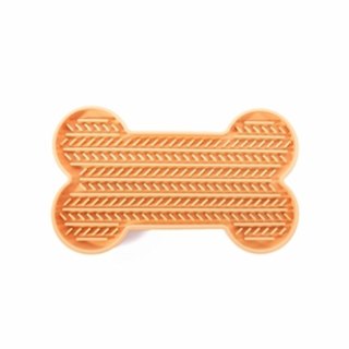 MARTIN LIKMAT BOT MET ZUIGNAPPEN SILICONEN GEEL 22X13X2 CM