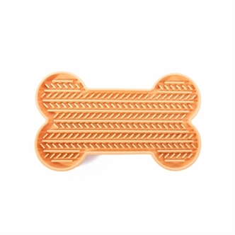MARTIN LIKMAT BOT MET ZUIGNAPPEN SILICONEN GEEL 22X13X2 CM