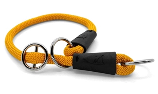 MORSO HALF SLIP HALSBAND HOND REGULAR ROPE GERECYCLED GOLD GOUD 55X1 CM